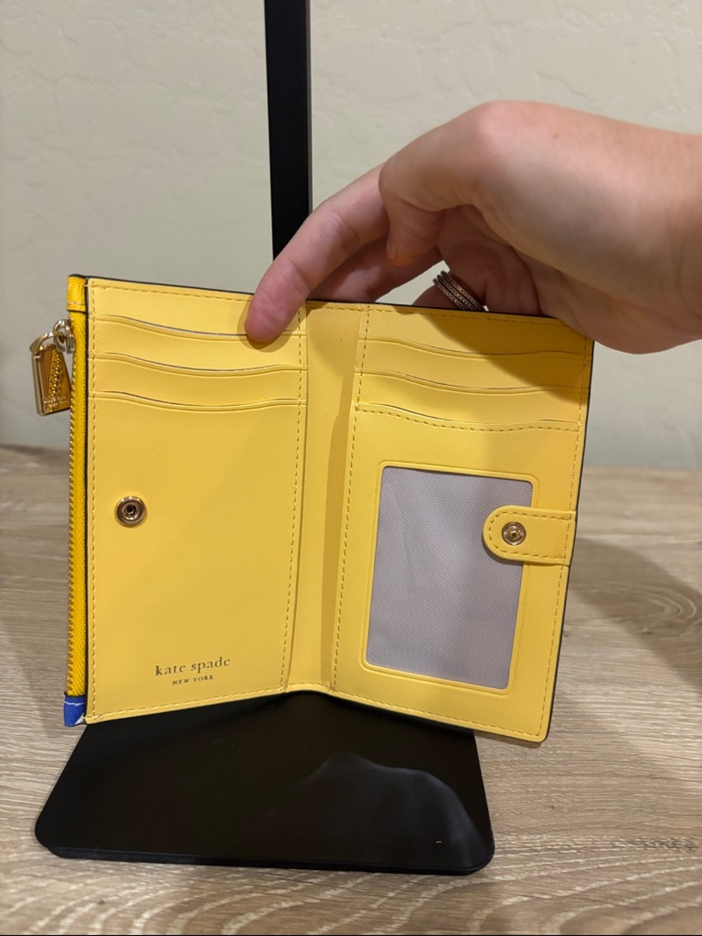 kate spade Yellow & Blue Floral Zip Wallet - Picture 5 of 6